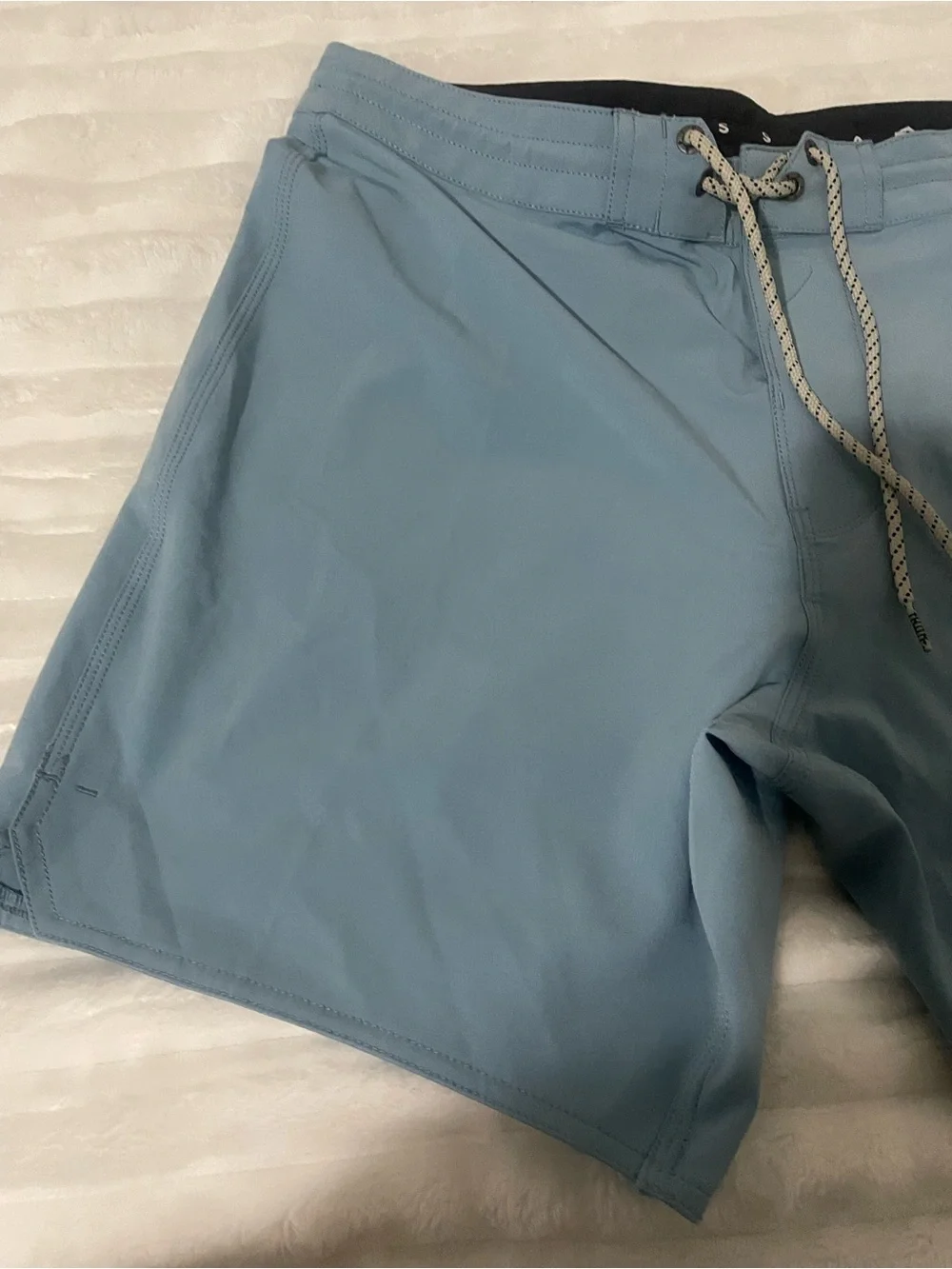Vissla Pale Blue Elastic-Waist Swim Shorts
